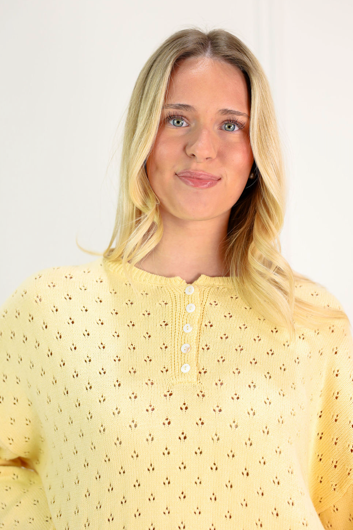 Butter Eyelet Knit Sweater - Clothe Boutique