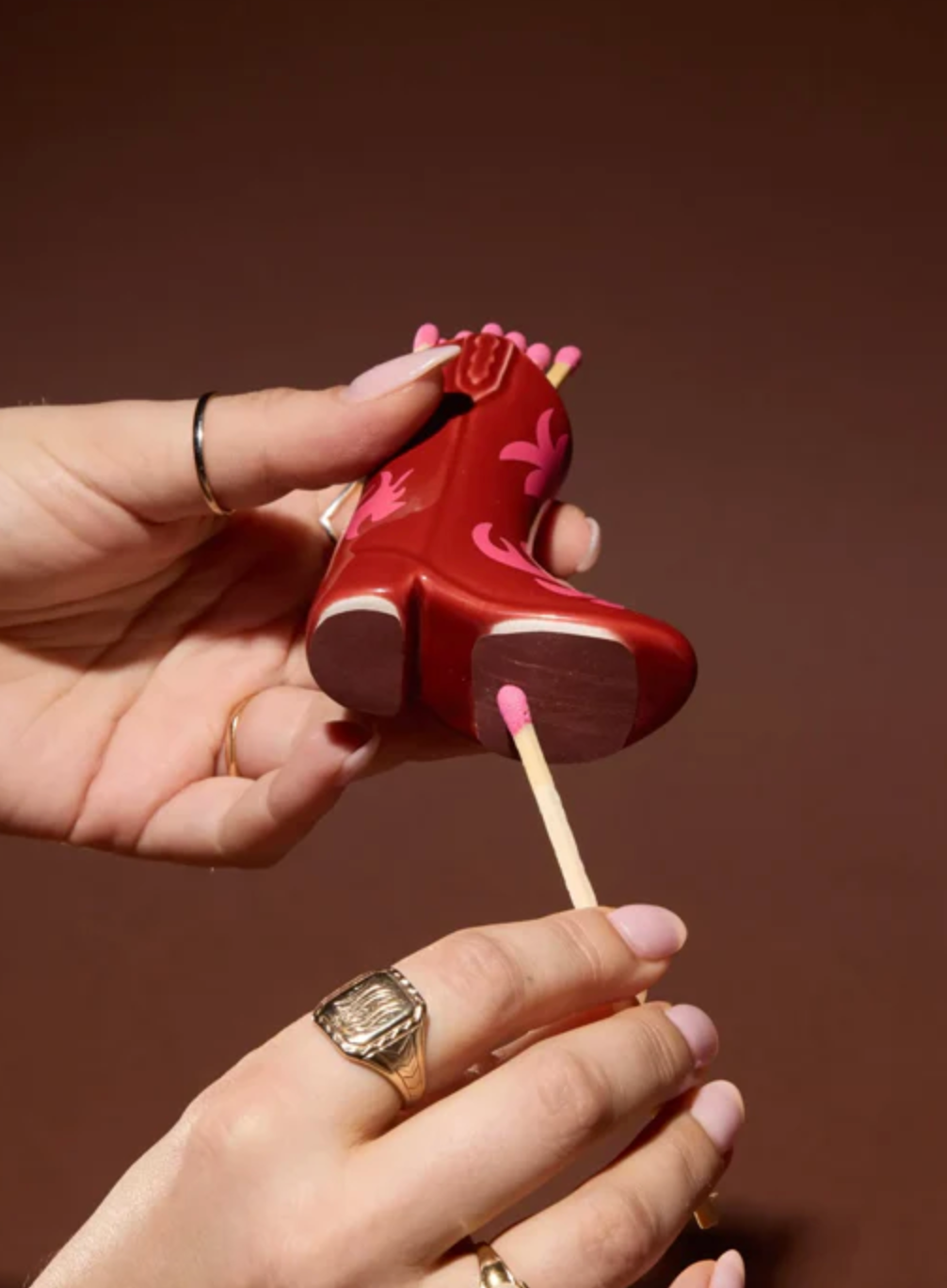 Red & Pink Flame Boot Matches