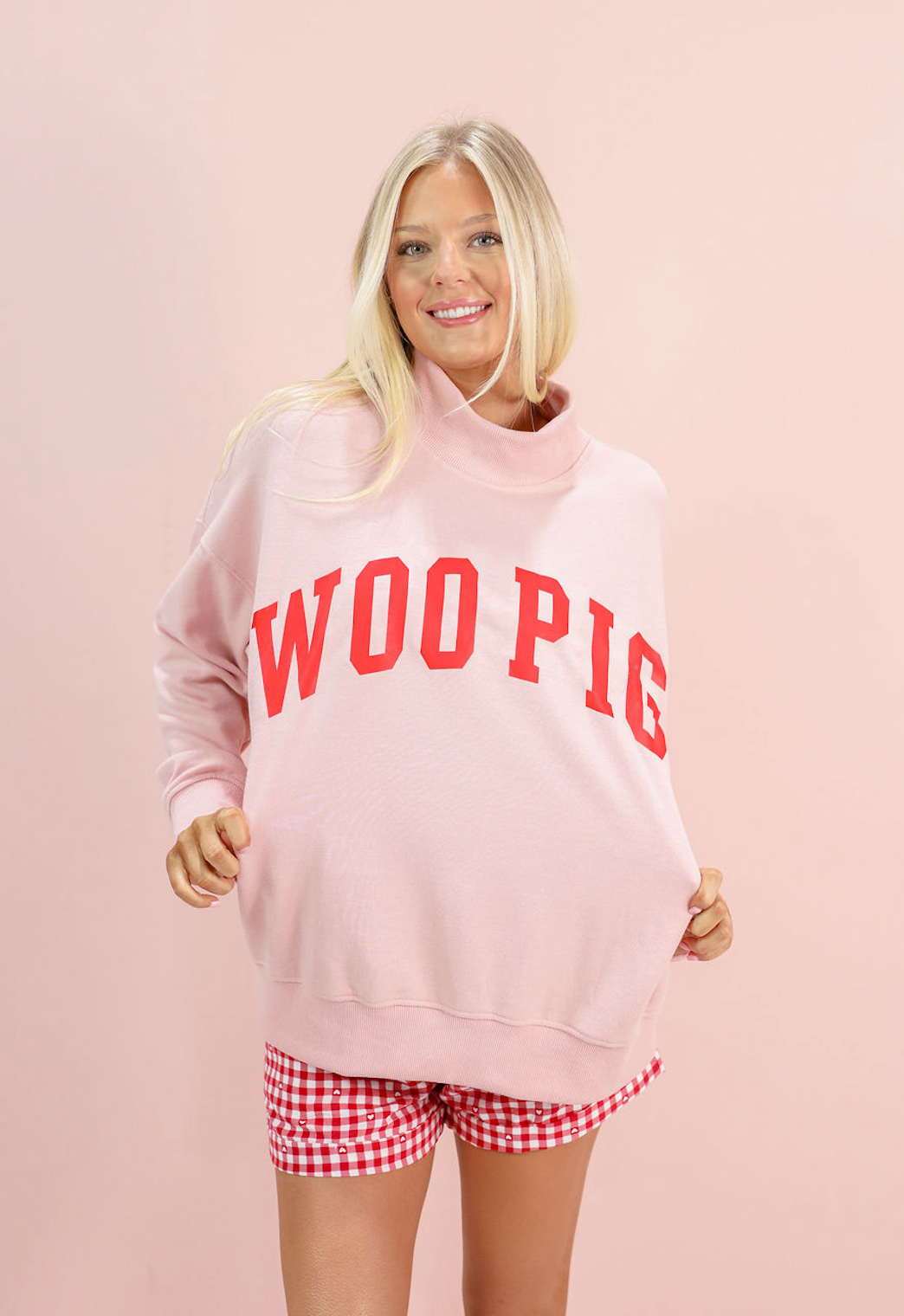 Woo Pig Reversible Mock Neck Blush - Clothe Boutique