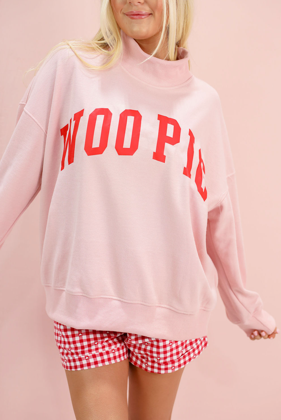 Woo Pig Reversible Mock Neck Blush - Clothe Boutique