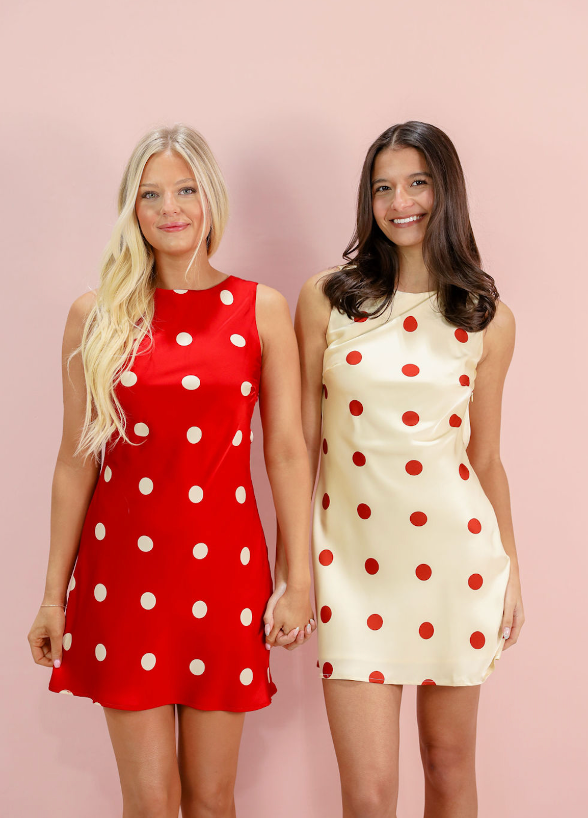 Polka Dot Open Back Mini Dress Red - Clothe Boutique