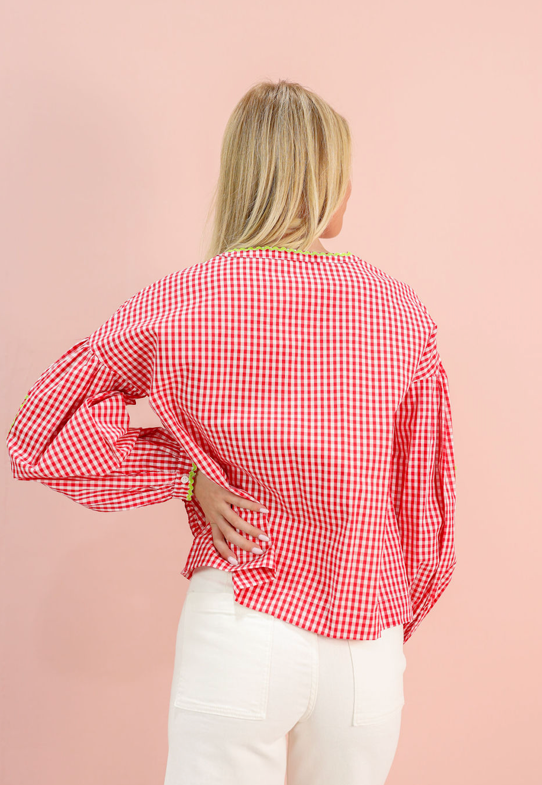 Novelty Ricrac Heart Blouse - Clothe Boutique