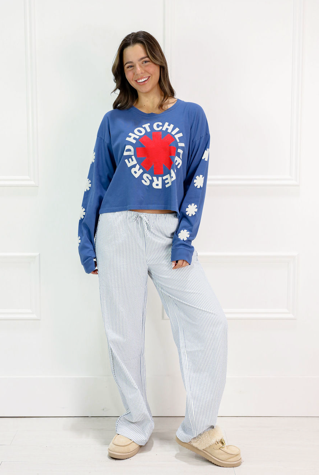 Blue Seersucker Stripe Pants - Clothe Boutique