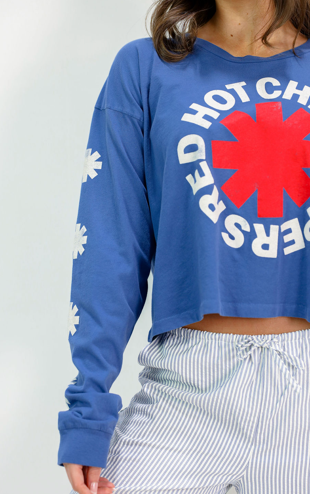 Red Hot Chili Peppers Asterisks Long Sleeve Top - Clothe Boutique