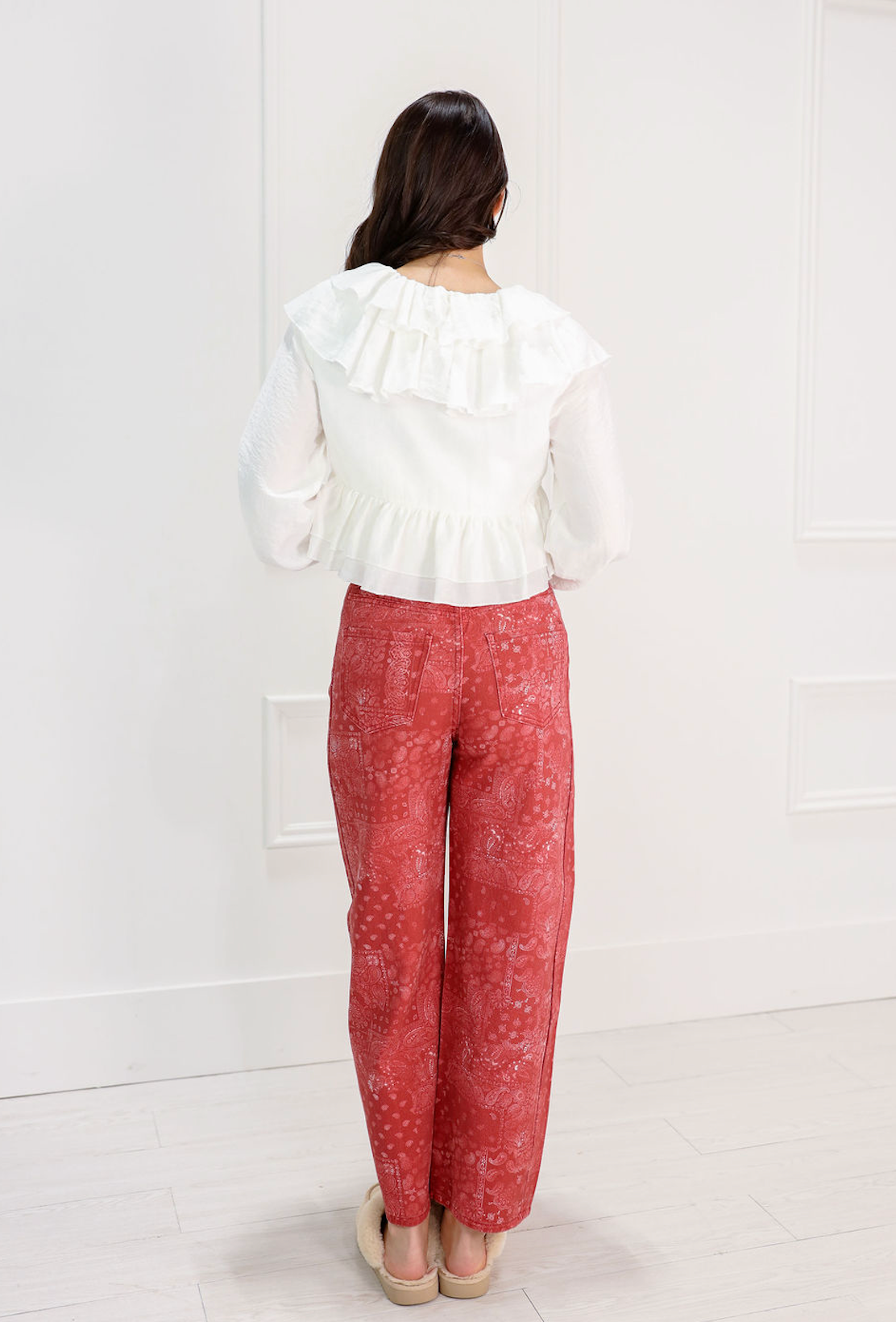 Jasmine White Ruffle Blouse - Clothe Boutique