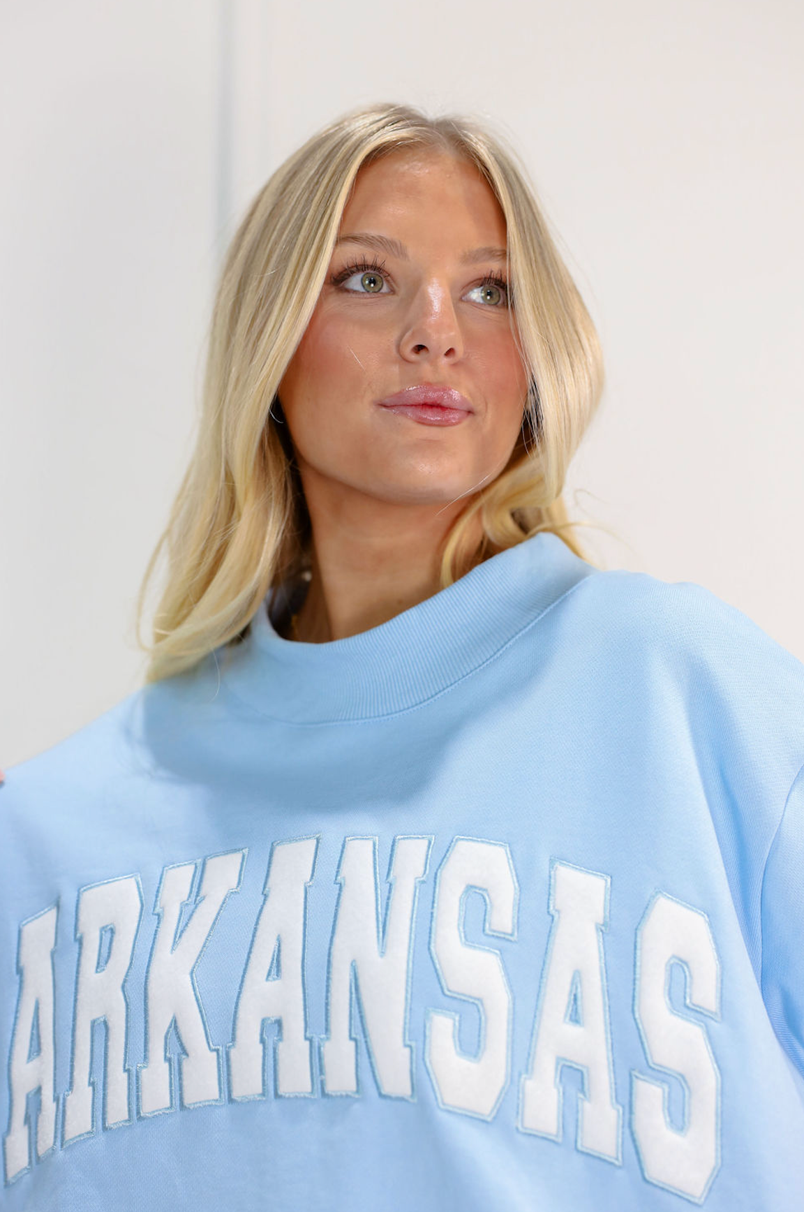 Arkansas Embroidered Sweatshirt Berry Blue - Clothe Boutique