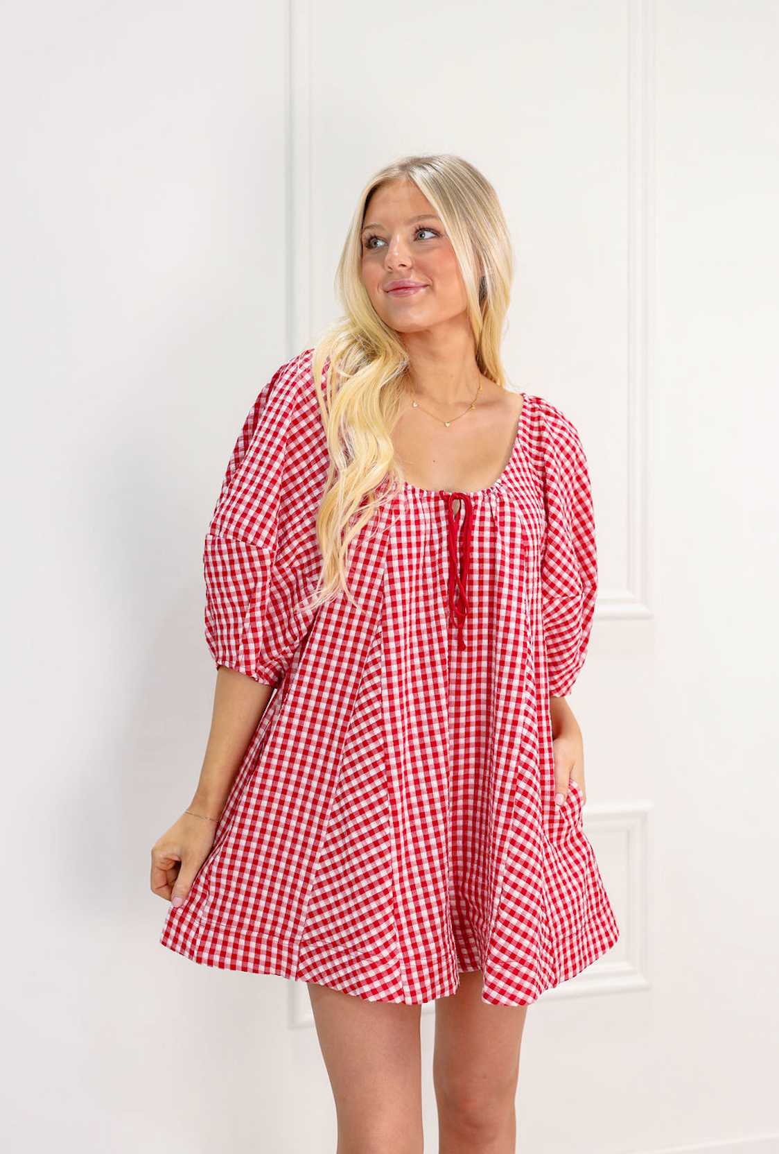 Red Gingham Romper - Clothe Boutique