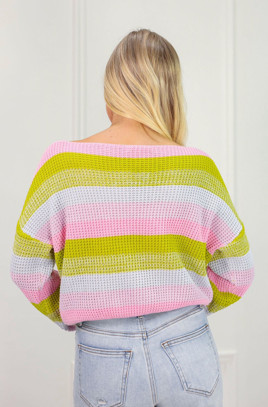 Marie Striped Off-shoulder Sweater - Clothe Boutique