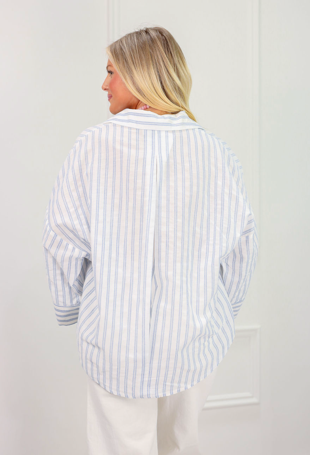 Transitional Stripe Shirt Blue - Clothe Boutique