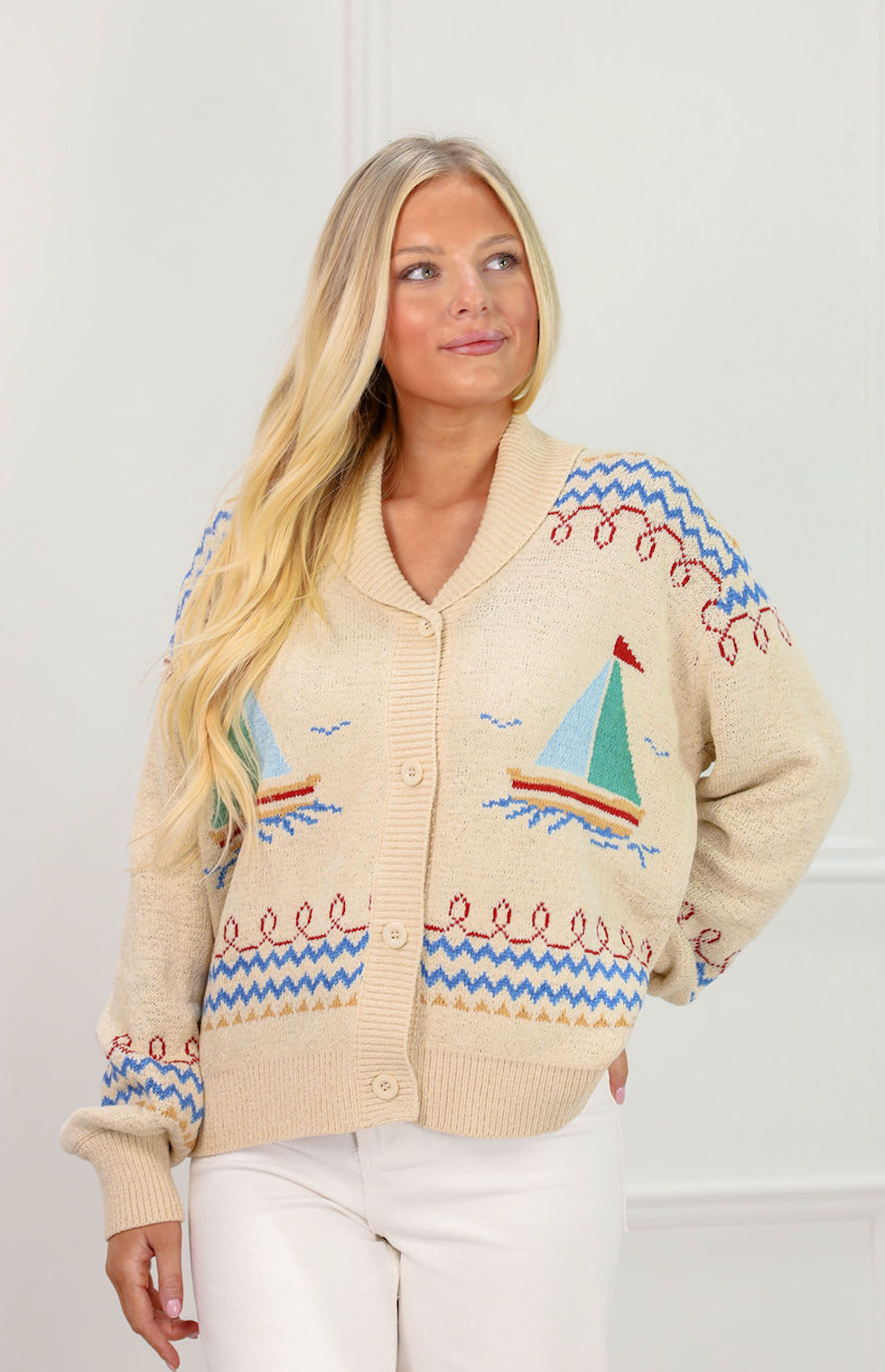 Yacht Oversized Button Up Cardigan - Clothe Boutique