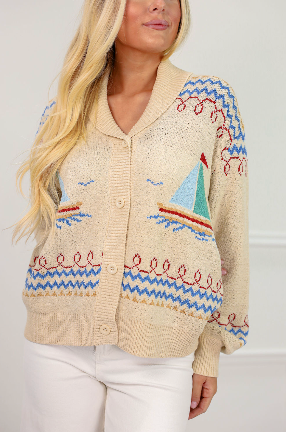 Yacht Oversized Button Up Cardigan - Clothe Boutique