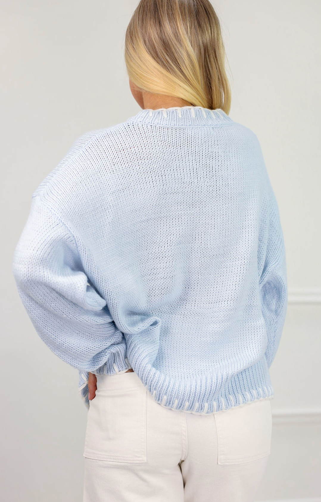 Sail Knit Sweater Baby Blue - Clothe Boutique