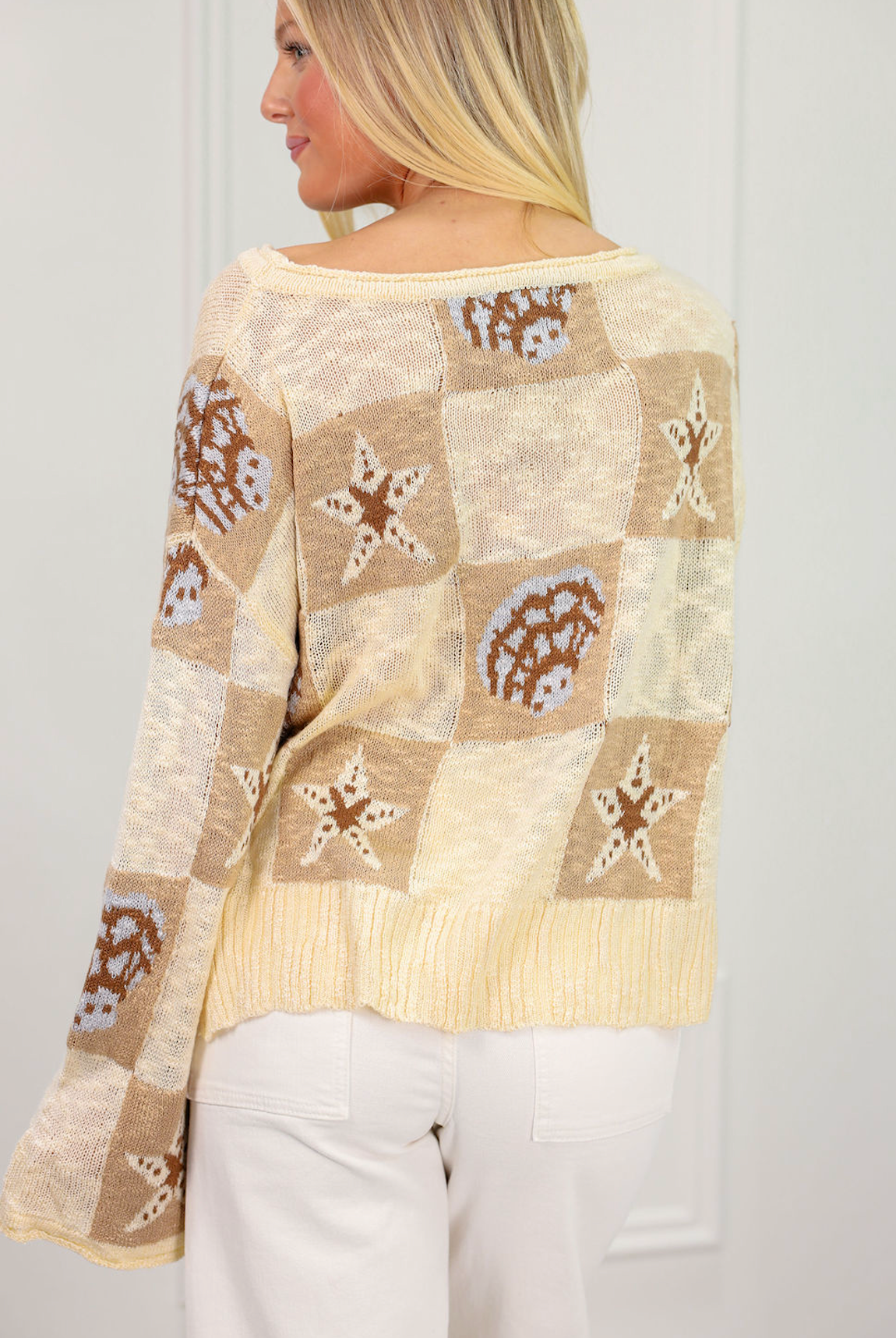 Shell & Starfish Graphic Sweater - Clothe Boutique