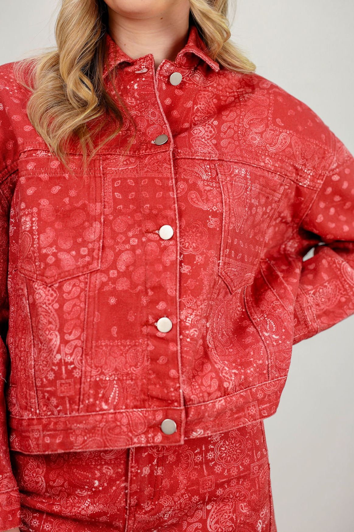 Paisley Vintage Wash Jacket - Clothe Boutique