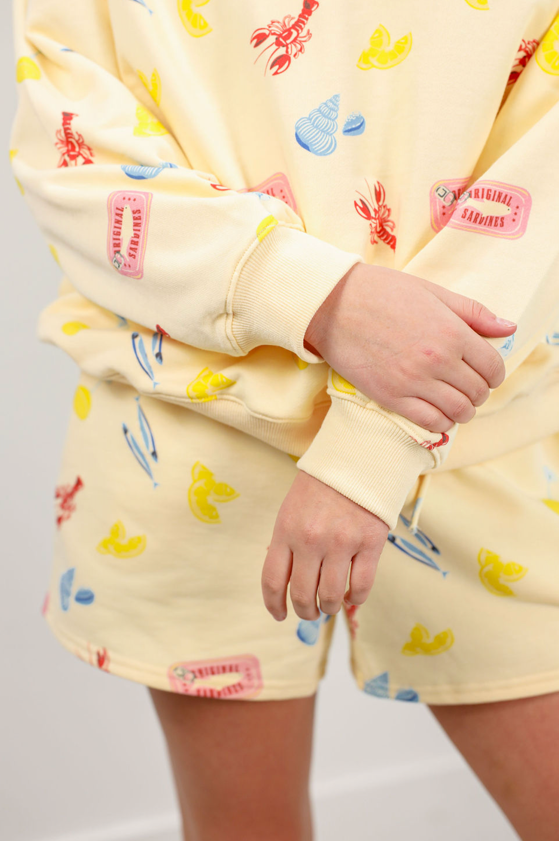 Lobster Print Sweatshirt & Shorts Set of 2 - Clothe Boutique