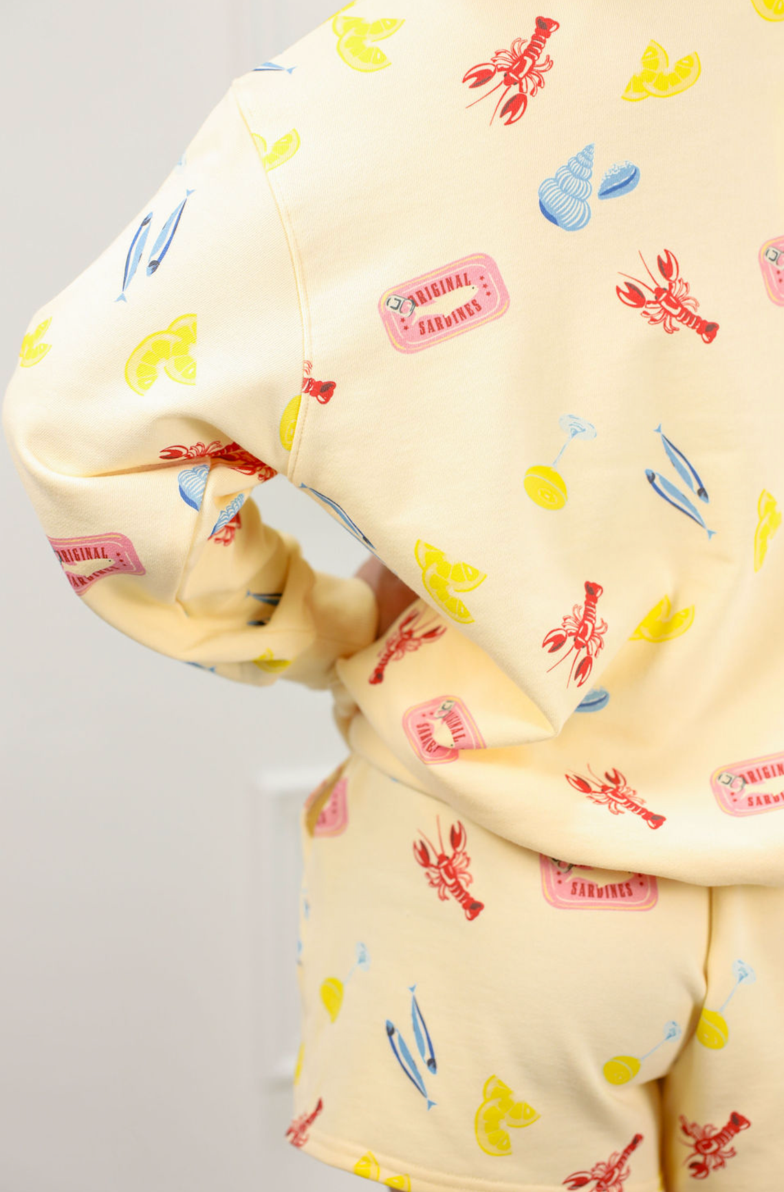 Lobster Print Sweatshirt & Shorts Set of 2 - Clothe Boutique