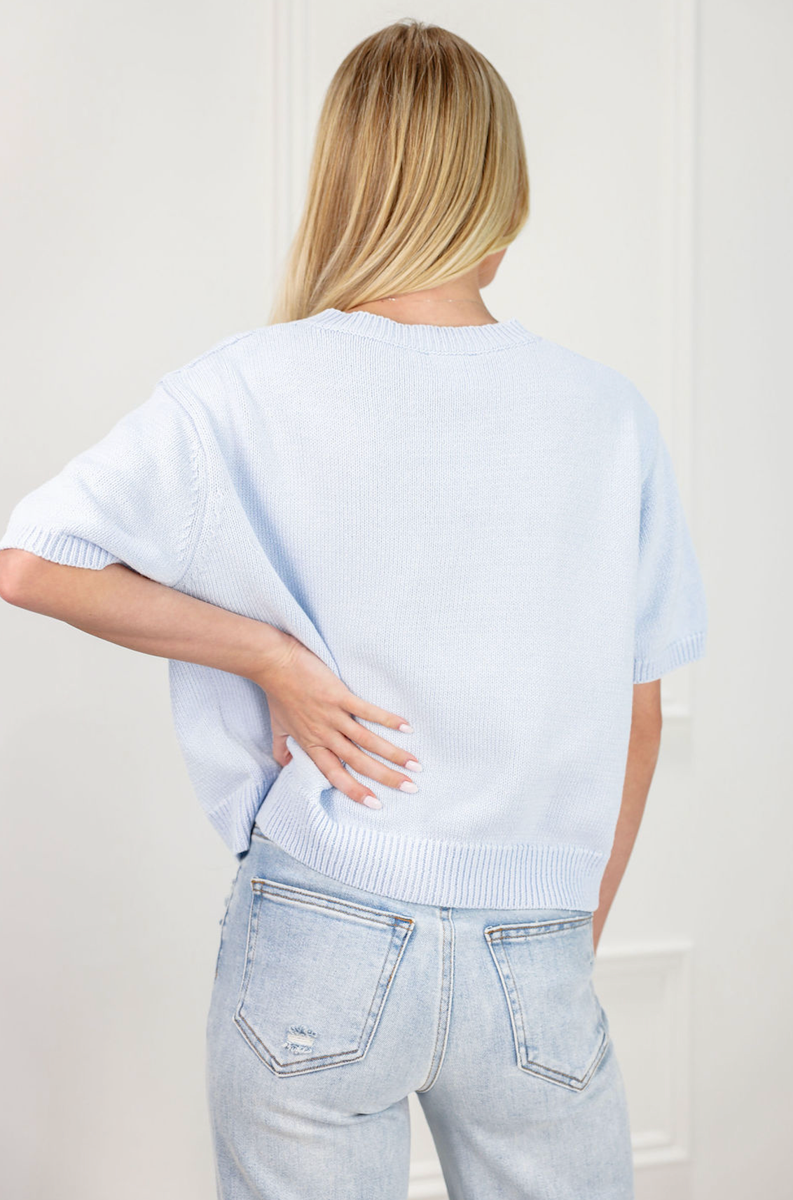 Baby Blue Buttons Cardigan - Clothe Boutique