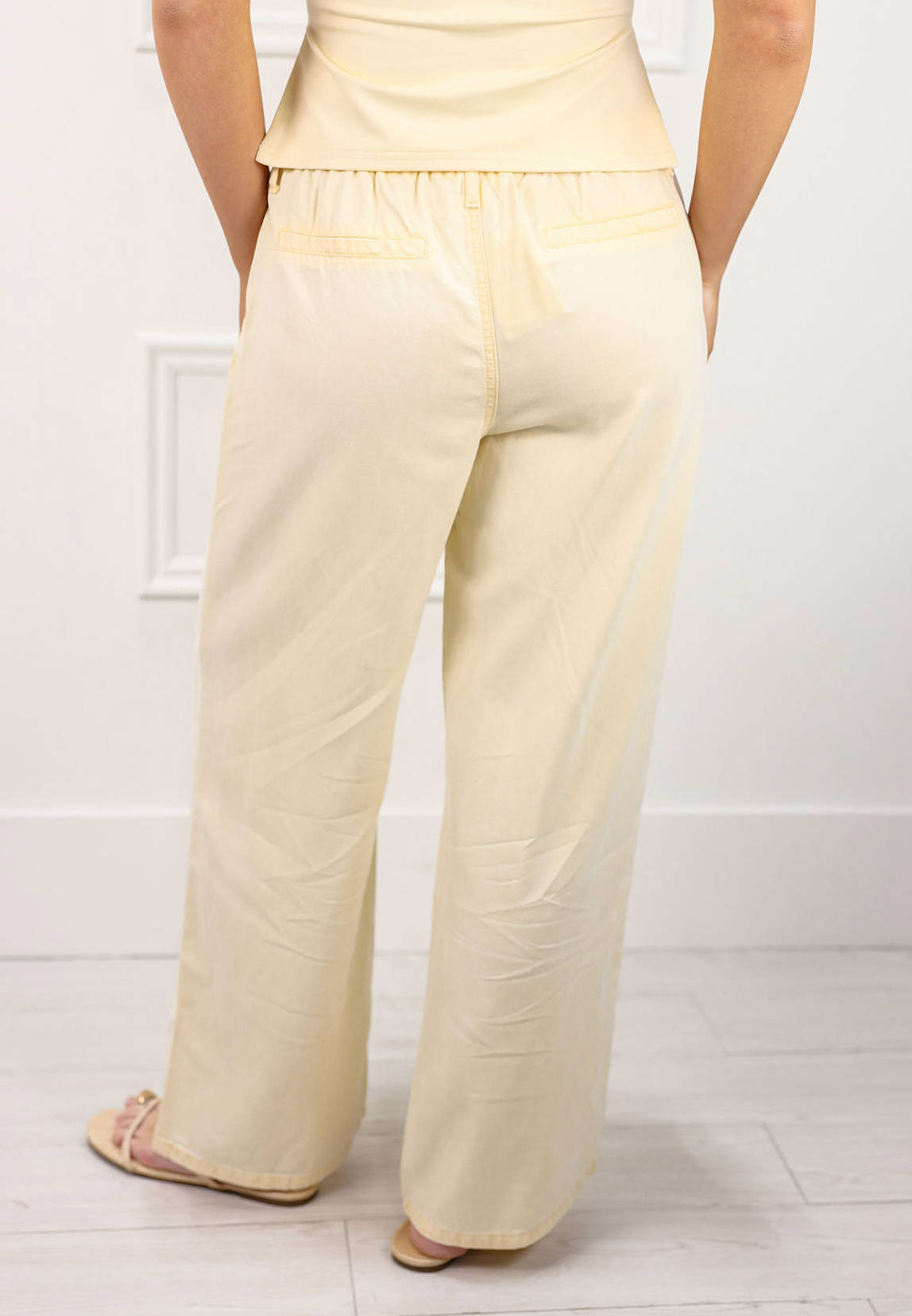 Light Yellow Lightweight Pants - Clothe Boutique
