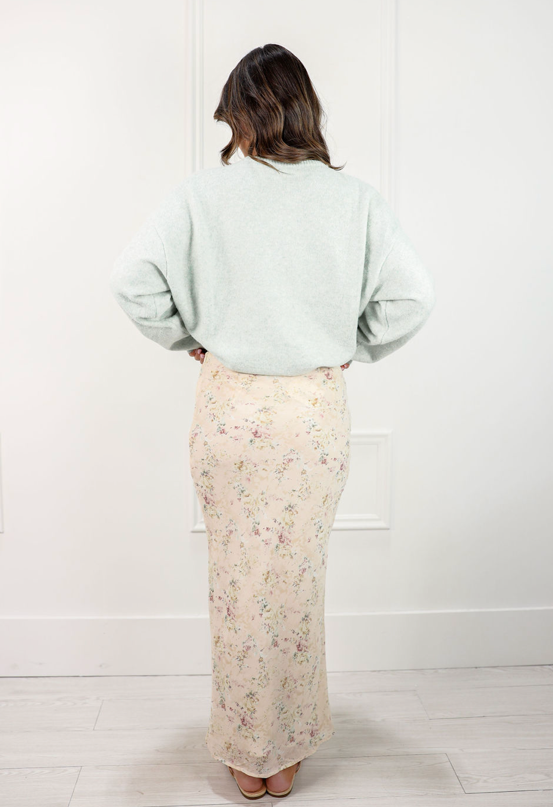 Floral Sand Maxi Skirt - Clothe Boutique
