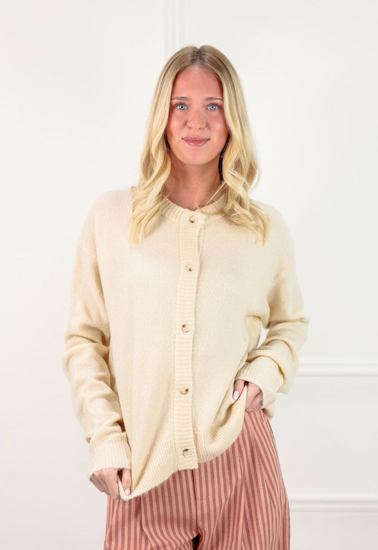 Oatmeal Cardigan Sweater - Clothe Boutique
