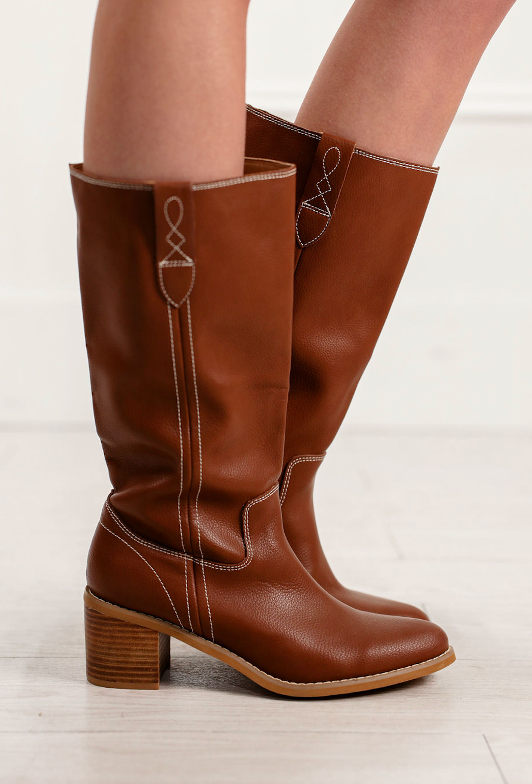 Zoe Mid-Calf Boots Chocolate - Clothe Boutique