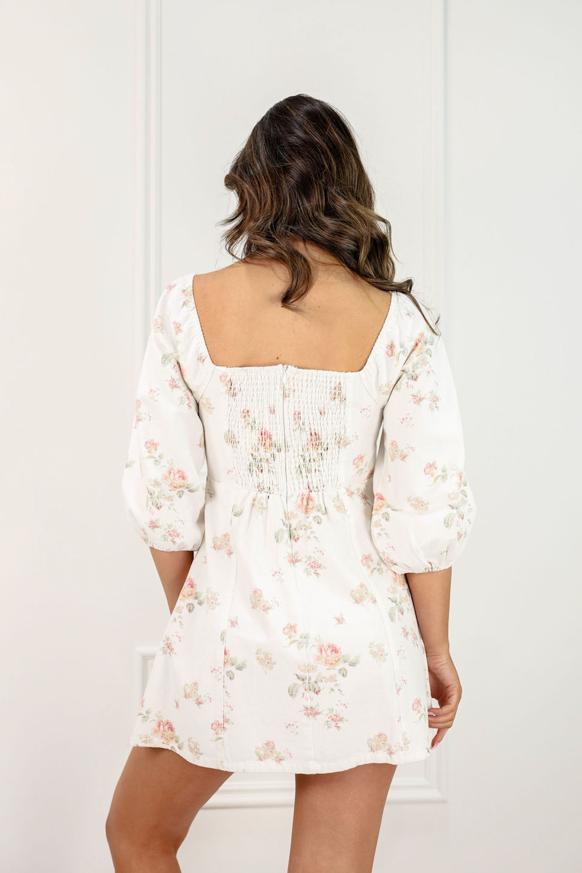 Floral Princess Puff Sleeve Dress - Clothe Boutique
