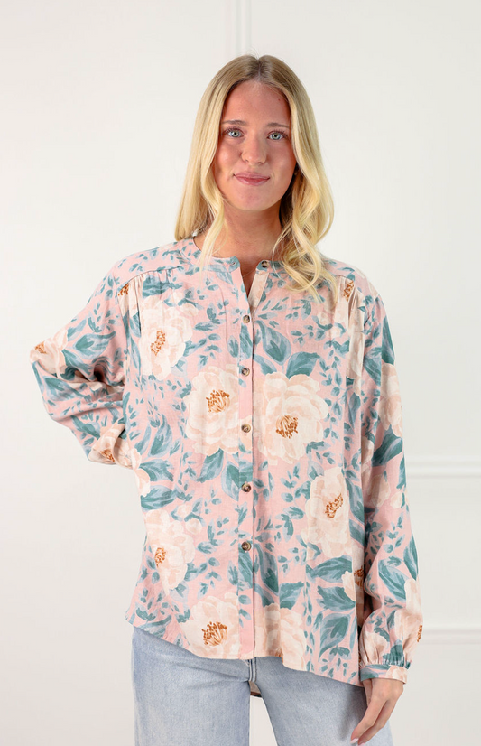 Blush Garden Flowy Blouse - Clothe Boutique