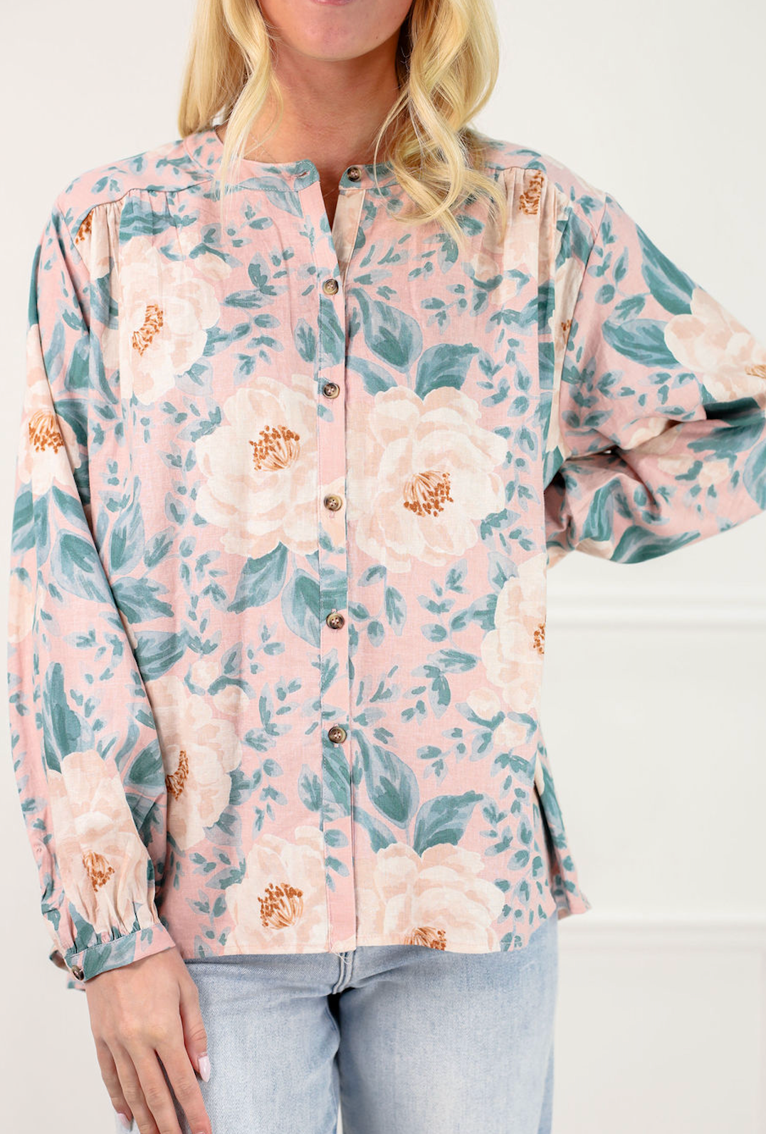Blush Garden Flowy Blouse - Clothe Boutique