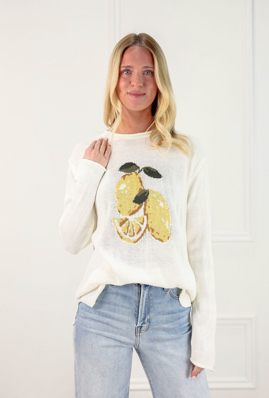 Lemons Lightweight Sweater - Clothe Boutique