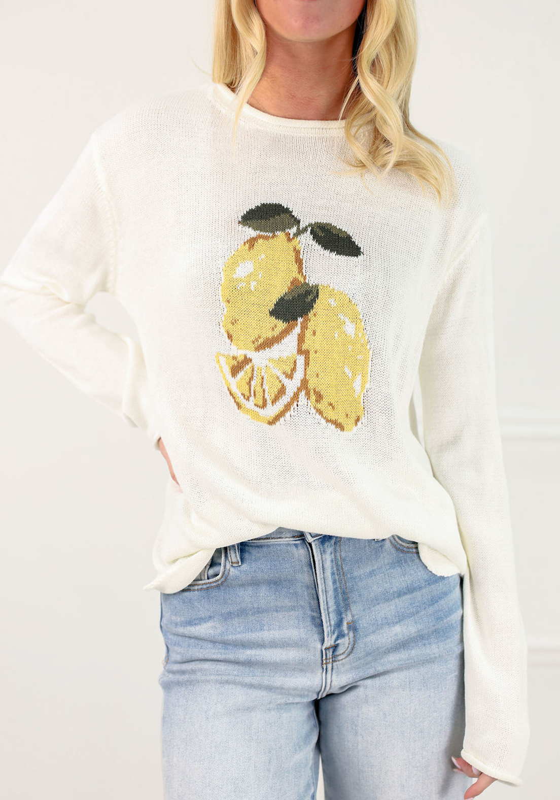 Lemons Lightweight Sweater - Clothe Boutique