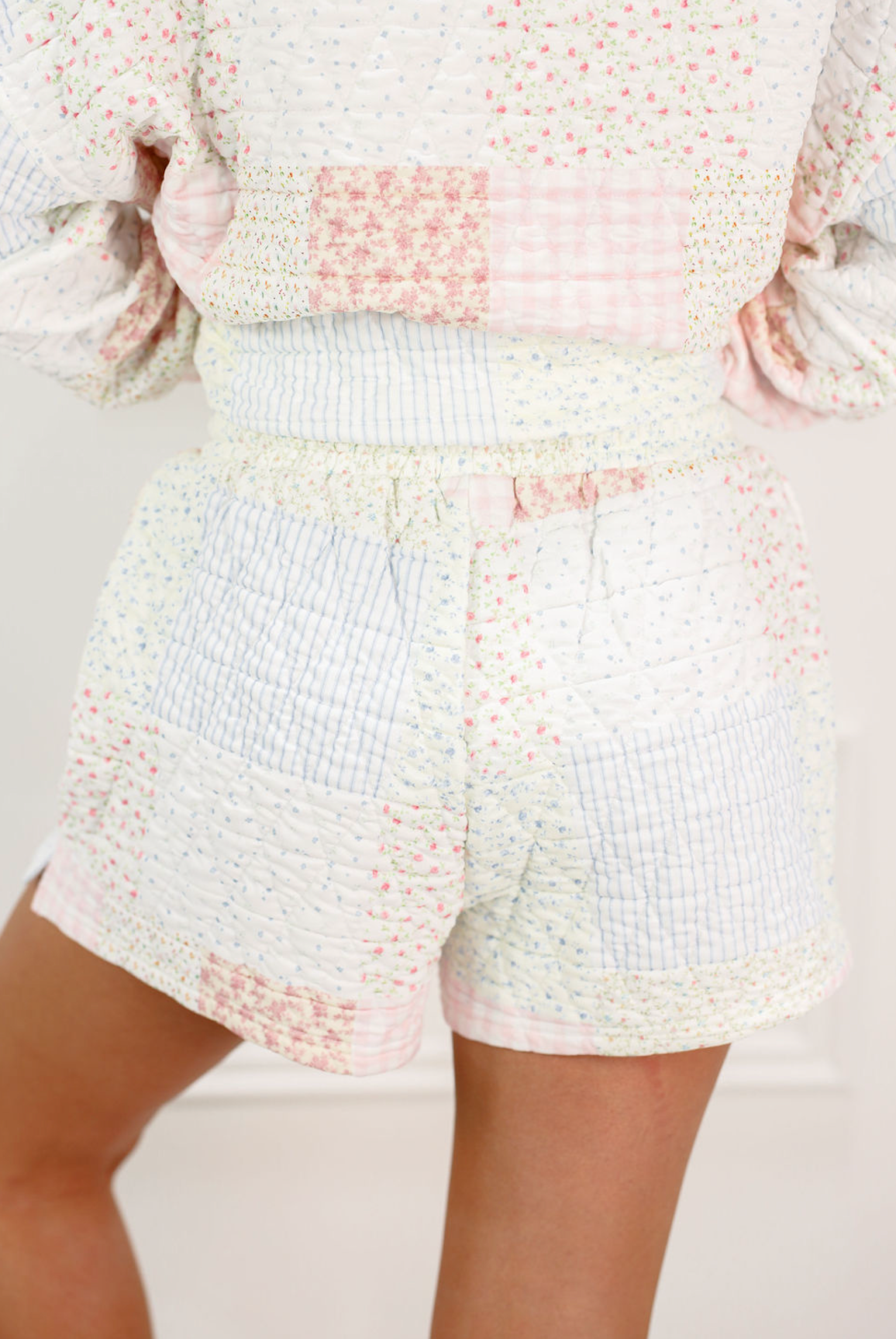 Floral Quilted Patchwork Shorts - Clothe Boutique