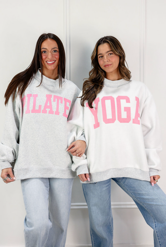 Yoga/Pilates Reversible Mock Neck Sweatshirt - Clothe Boutique