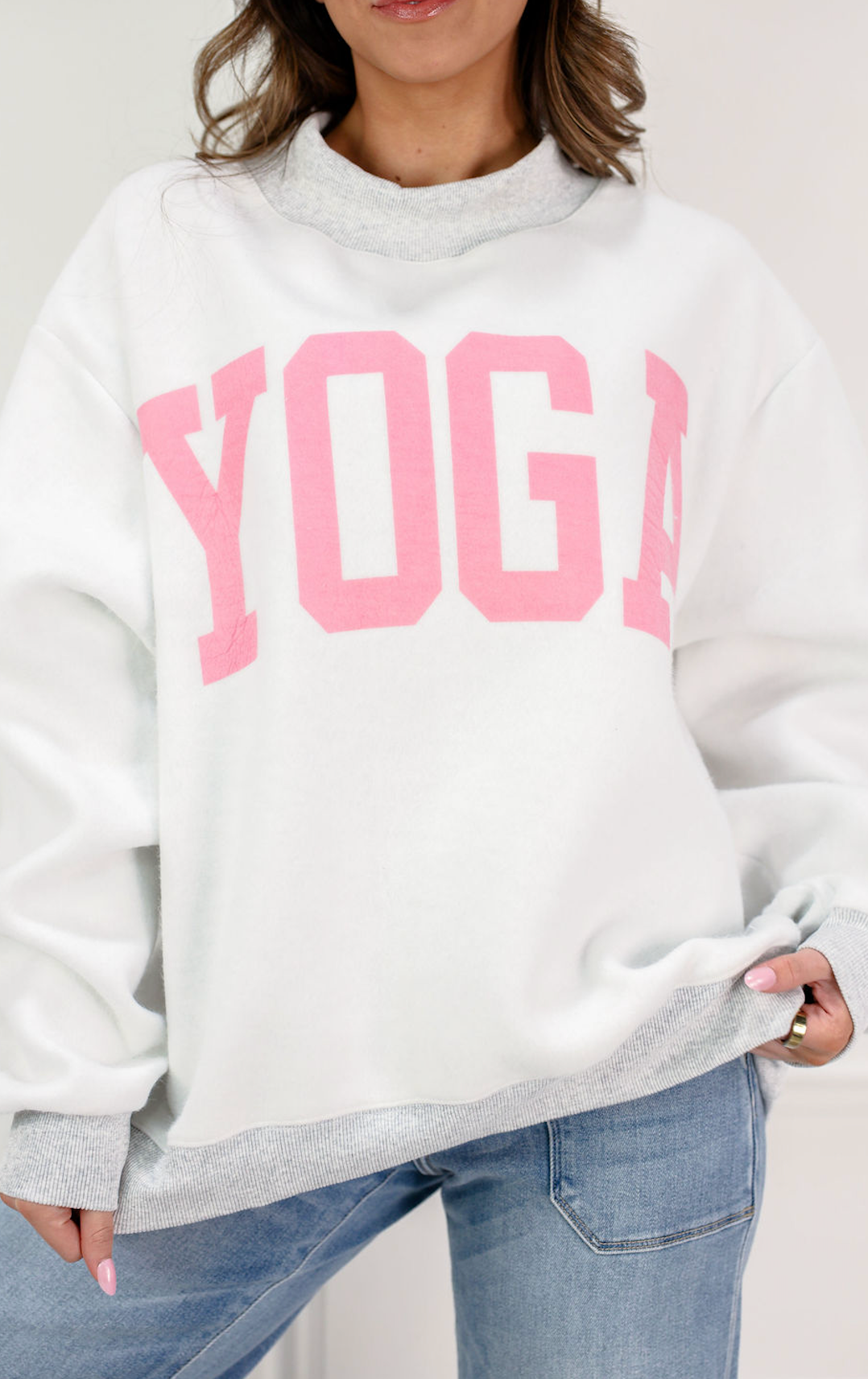 Yoga/Pilates Reversible Mock Neck Sweatshirt - Clothe Boutique