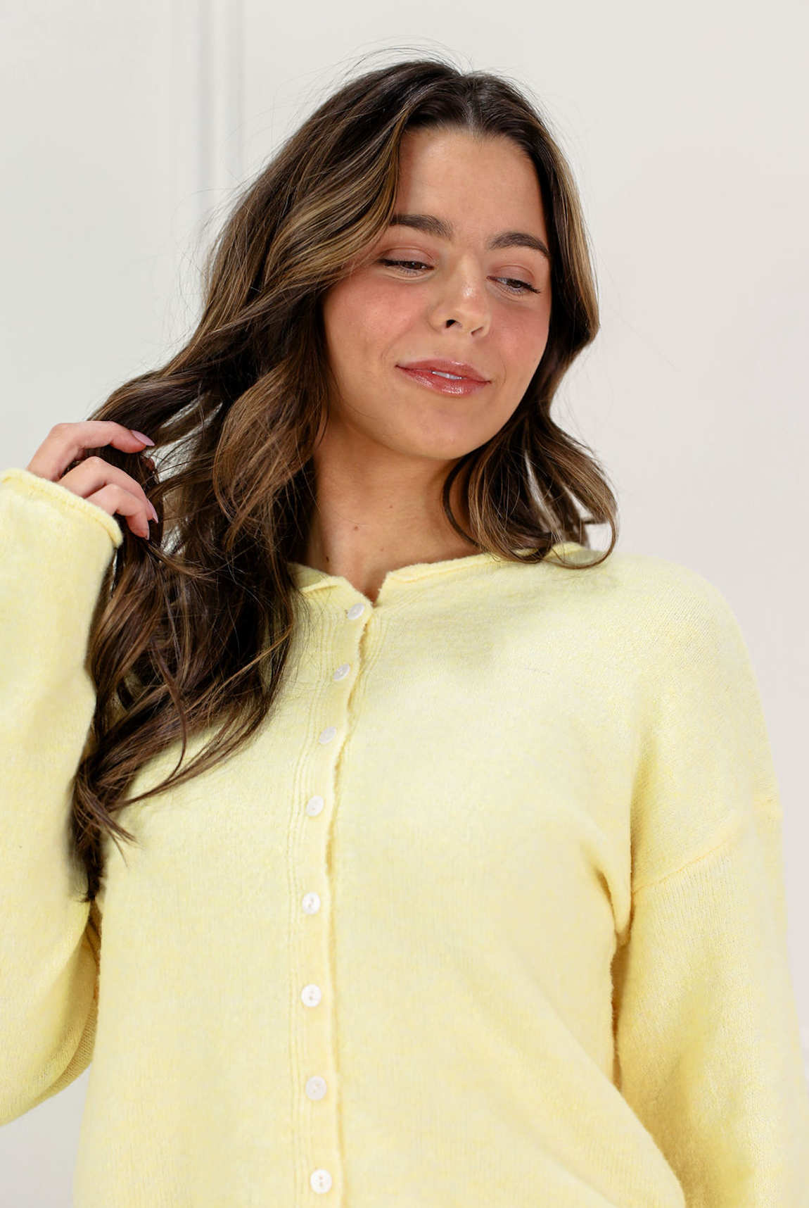 Essential Button Down Cardigan Butter - Clothe Boutique