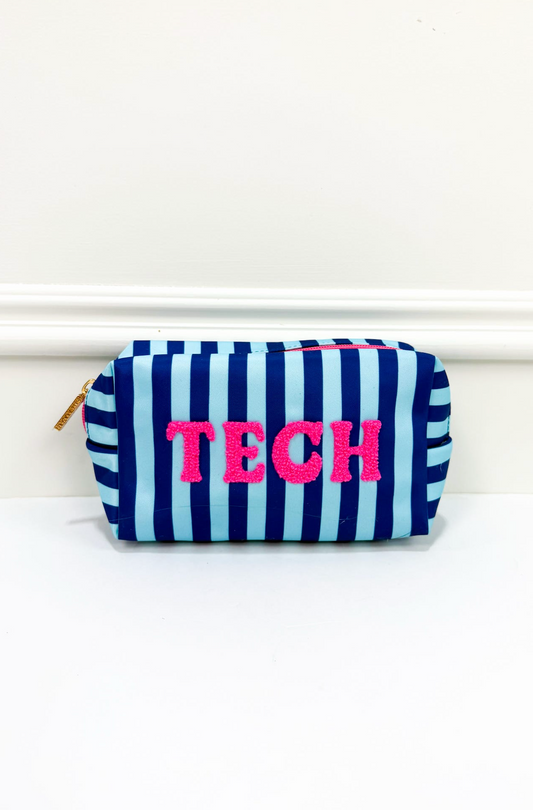Tech Small Stripe Zip Pouch - Clothe Boutique