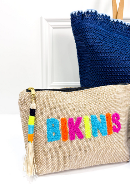 Bikinis Zip Pouch Natural - Clothe Boutique