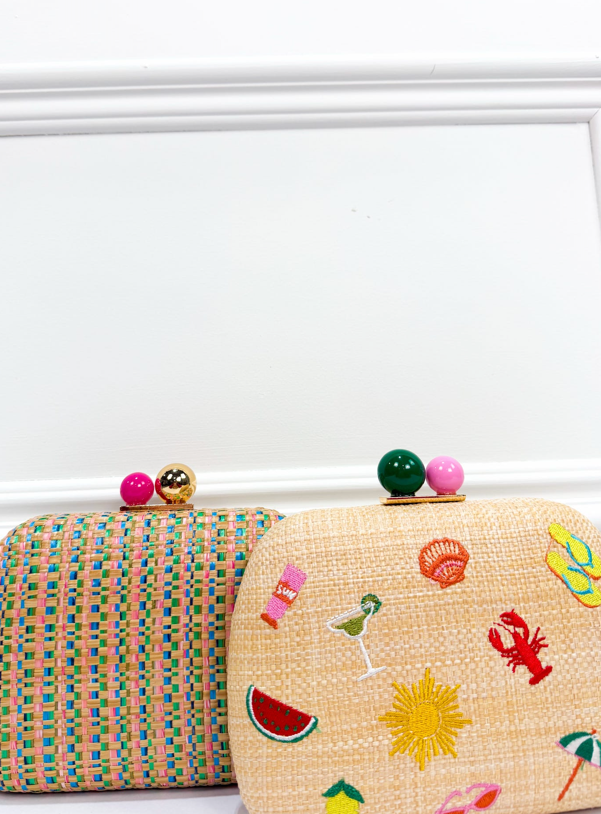Bondi Multi Woven Clutch - Clothe Boutique