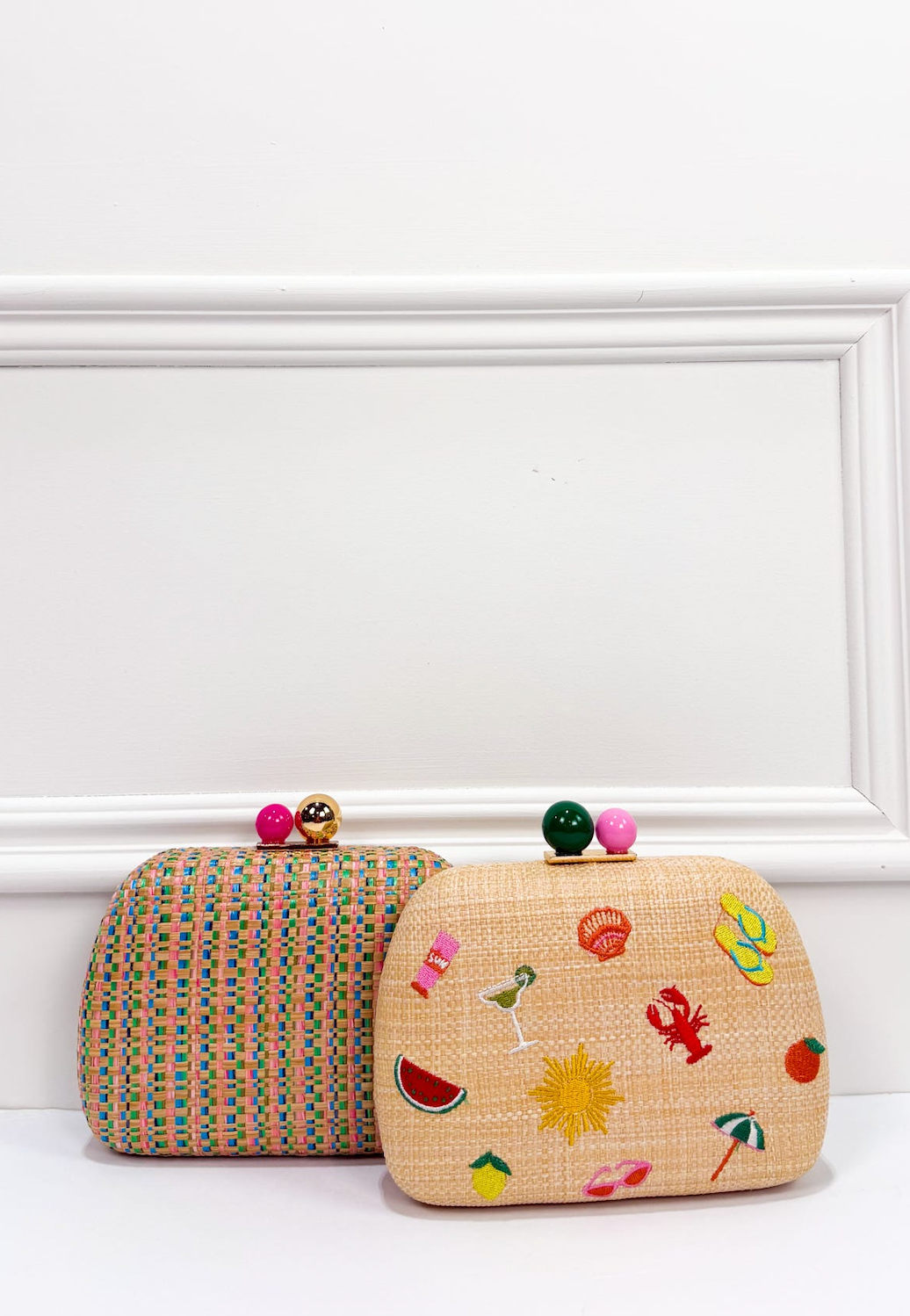 Bondi Multi Woven Clutch - Clothe Boutique