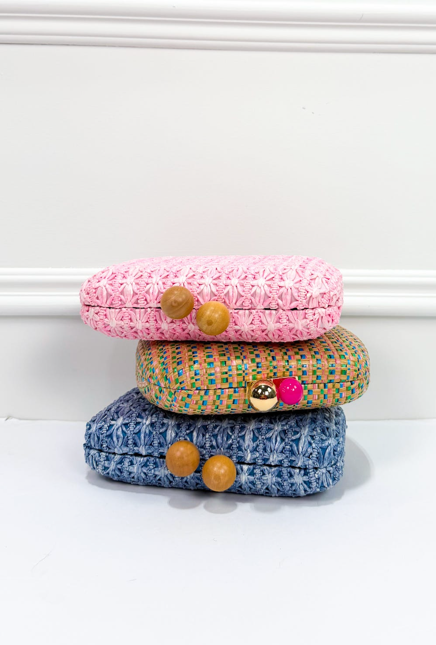 Bondi Multi Woven Clutch - Clothe Boutique