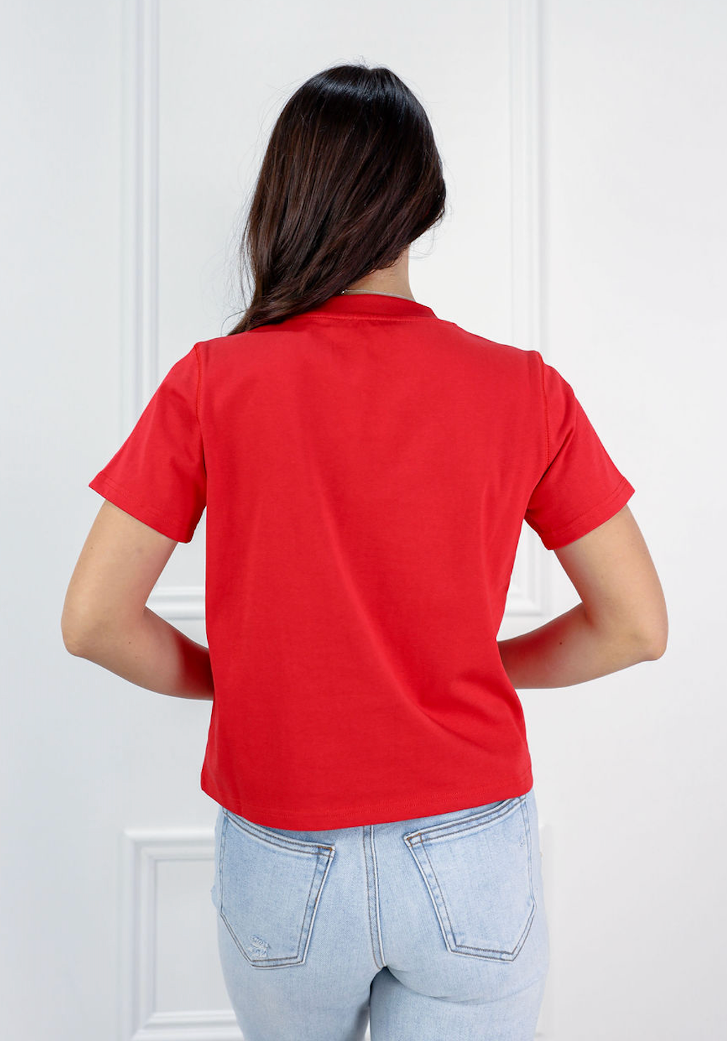 Lanie Basic T-Shirt Red - Clothe Boutique