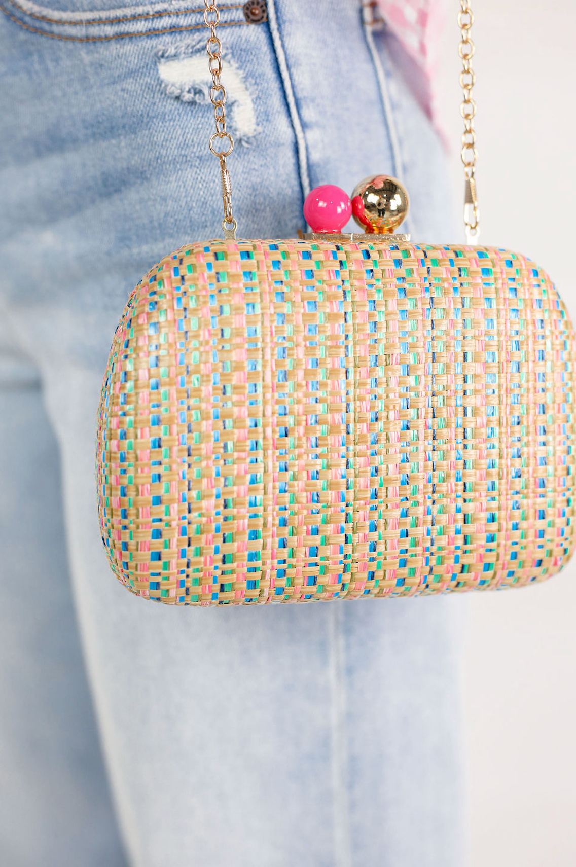 Bondi Multi Woven Clutch - Clothe Boutique