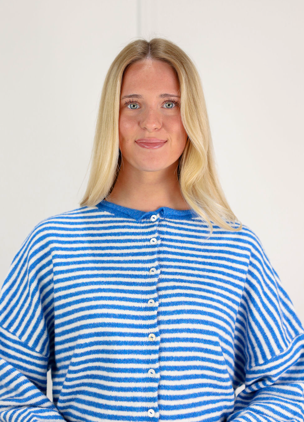 Button Down Cardi Blue Stripes - Clothe Boutique