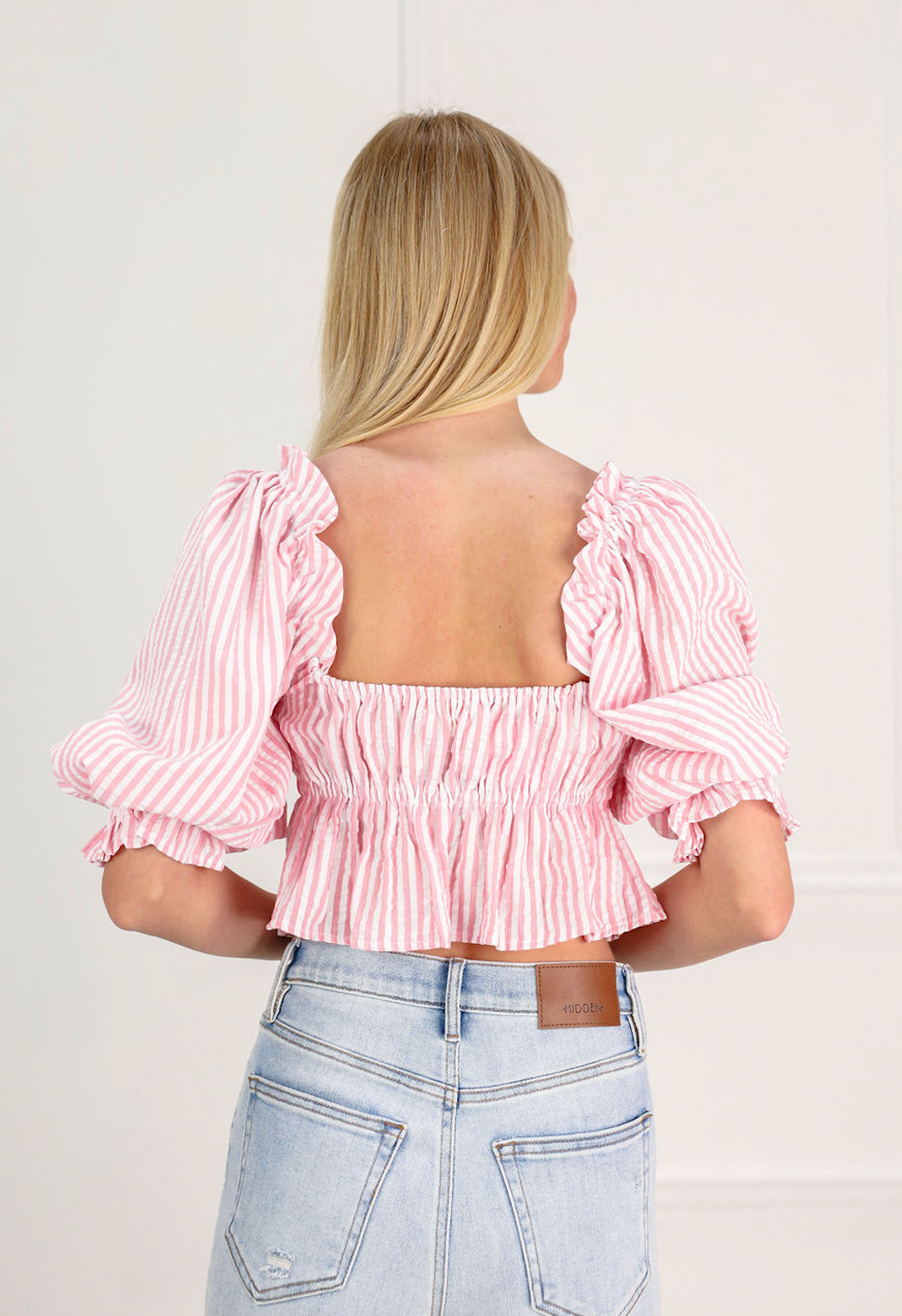 Pink Stripe Ribbon Shirt – Clothe Boutique