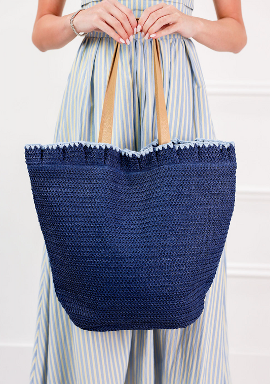 Arabella Tote Navy - Clothe Boutique