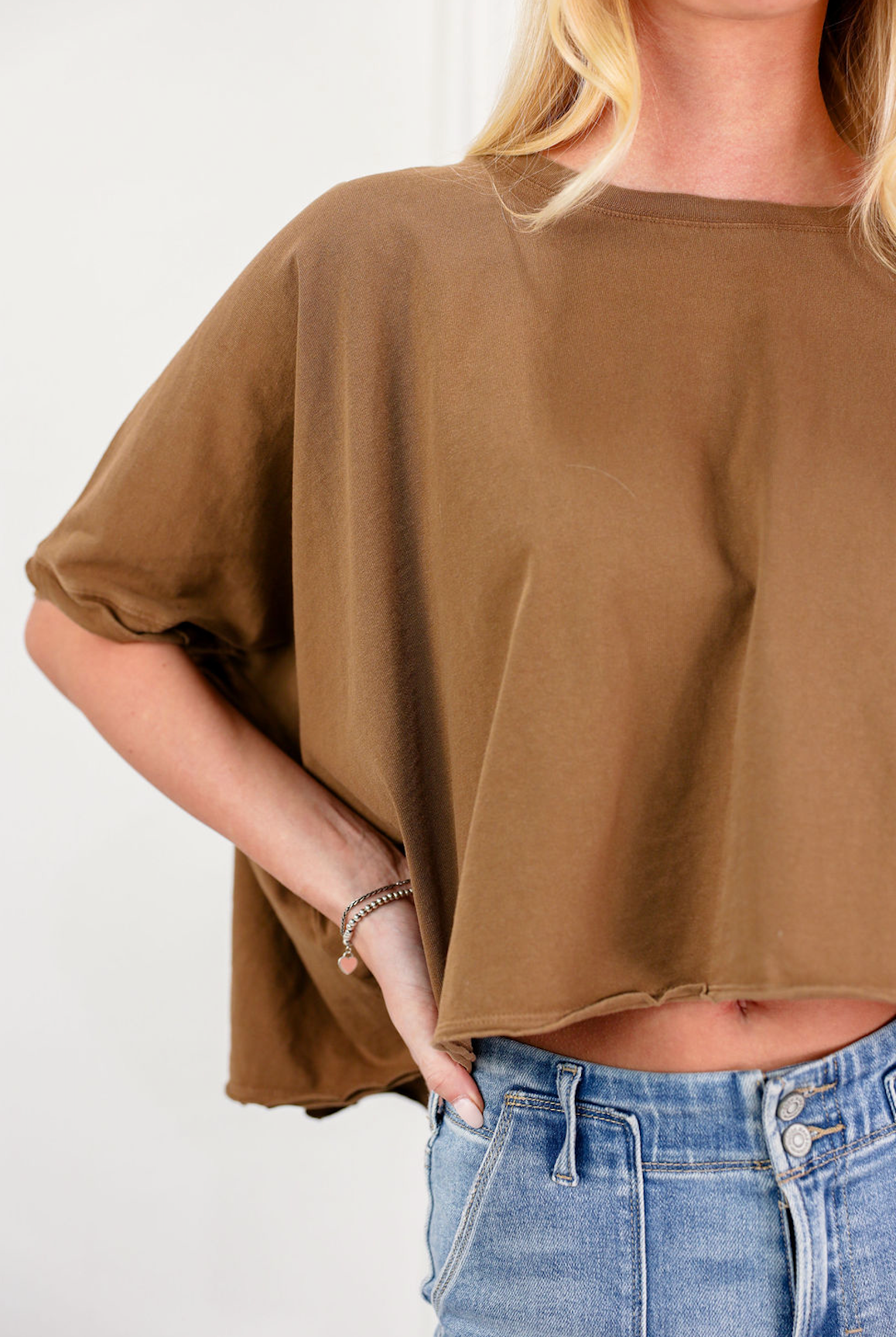 Oversized Relaxed Fit Top Brown - Clothe Boutique