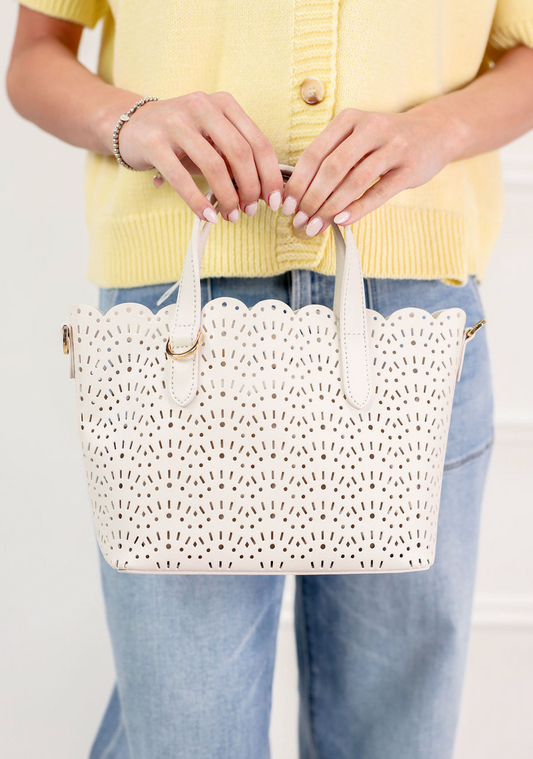 Lola Mini Tote Ivory - Clothe Boutique