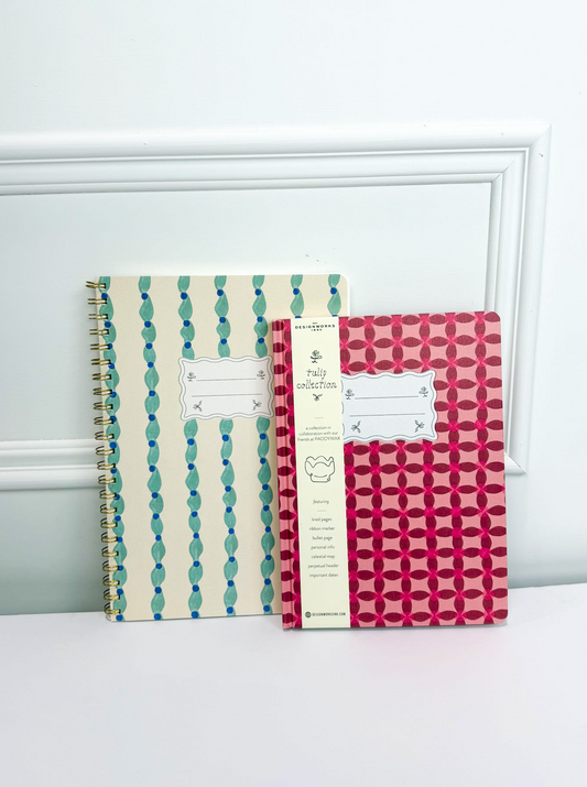 Wavy Blue Large Notebook