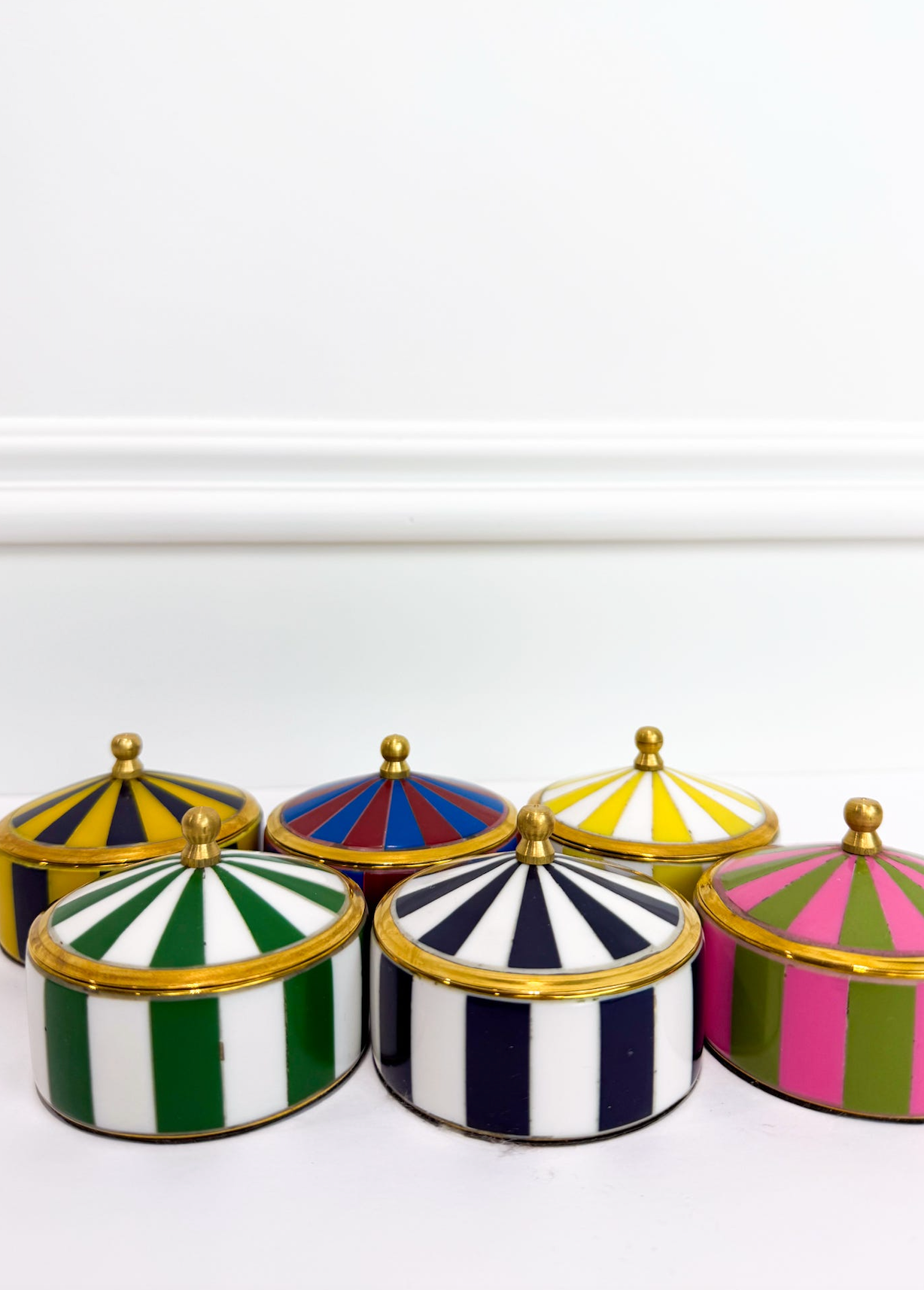 Resin Striped Trinket Box