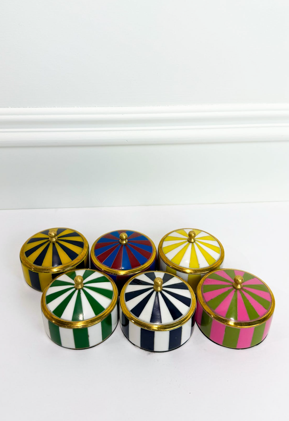 Resin Striped Trinket Box