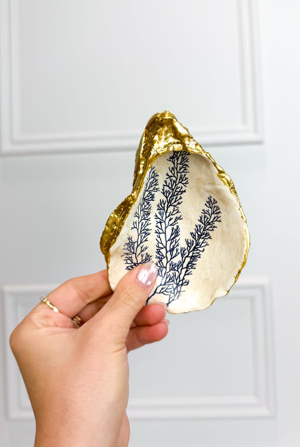 Shell Shaped Dish W/ Sea Image